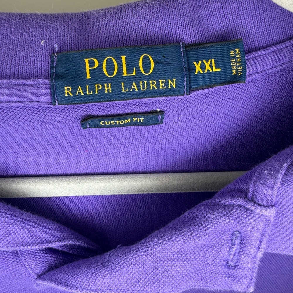 Polo Ralph Lauren Purple Polo Shirt 100% cotton short sleeve men’s top - Picture 4 of 4